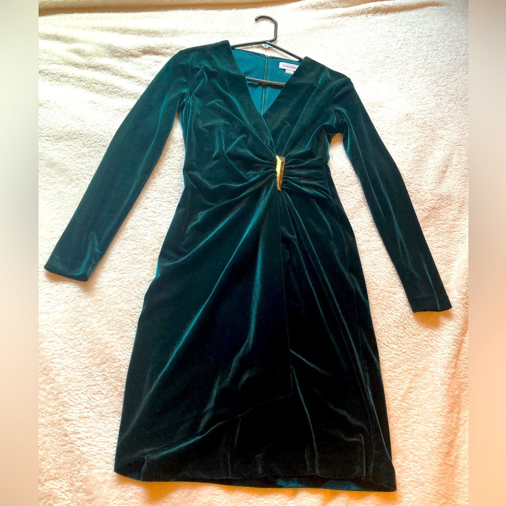 Calvin Klein forest green dress